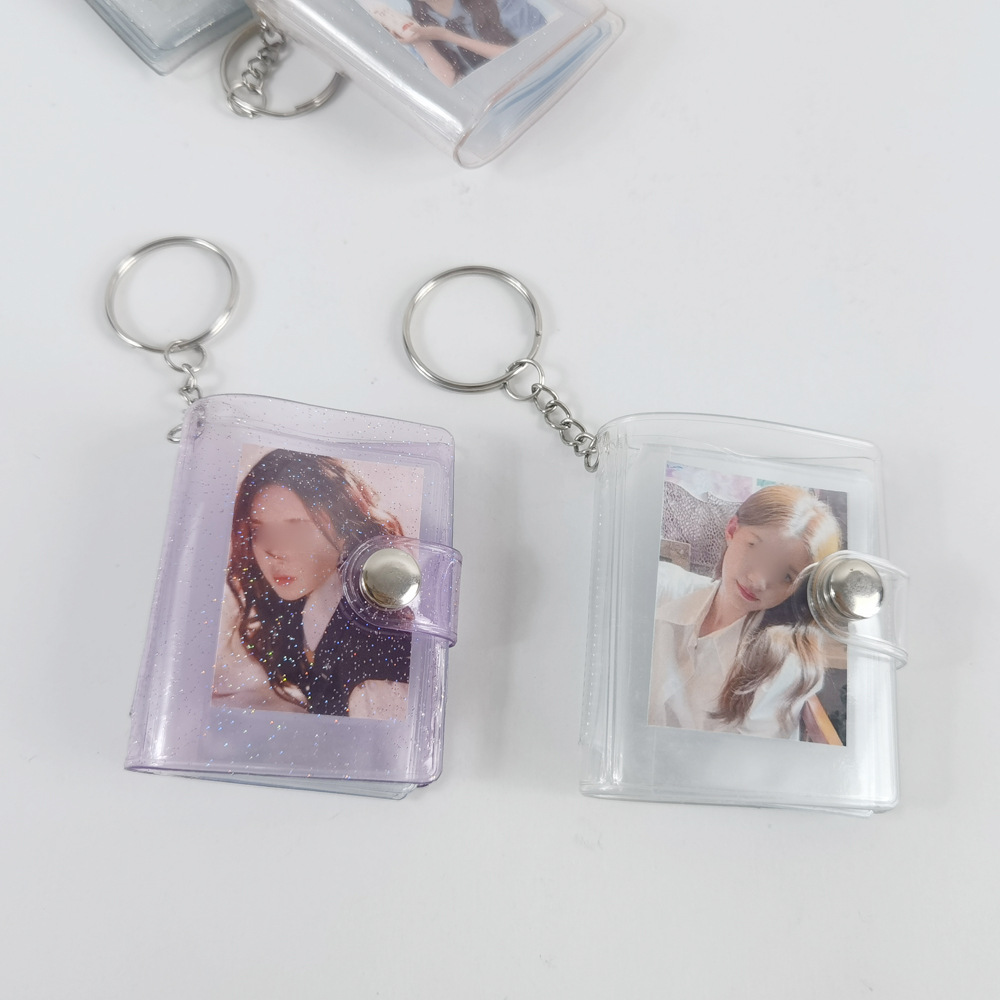 Wholesale supply mini 1 inch 2 inch photo album with keychain tack photo album children's growth small photo album