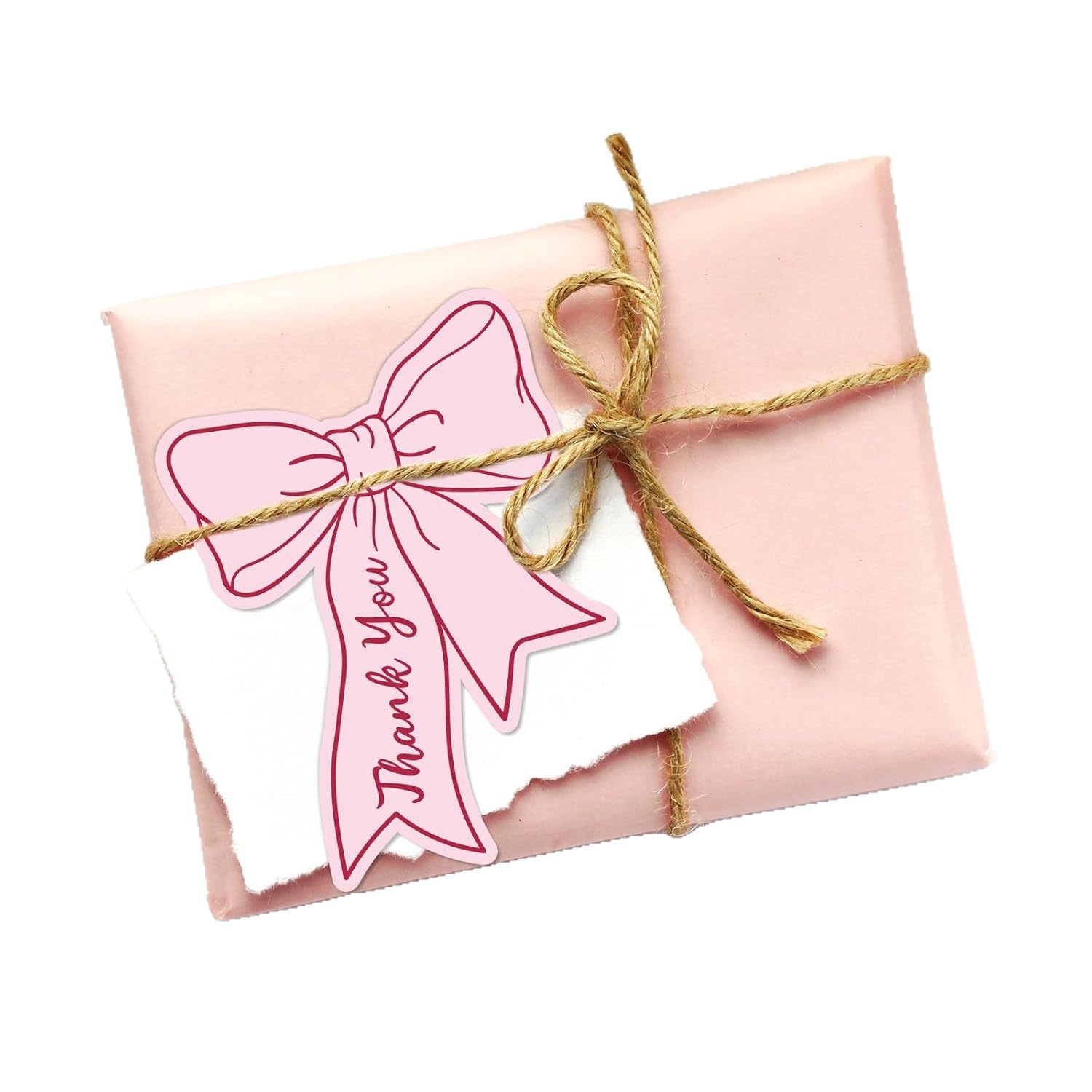 Pink Bow Mini Thank You Card Small Business Card Restaurant DIY Kidsren's Birthday Writable Gift Card Customization