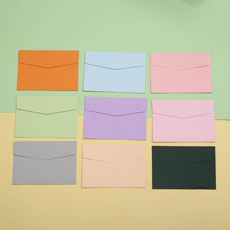 Европейский конверт с индивидуальной печатью, можно напечатать логотип, стильный конверт, яркий чистый цвет, маленький свежий набор, ретро-конверт