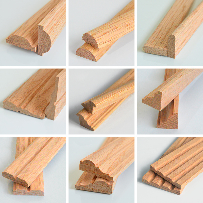 Кастомизированная линия из массива ясени, покрытие для дверей и окон, европейский стиль, потолочный фон, декоративная деревянная линия, плоское бревно