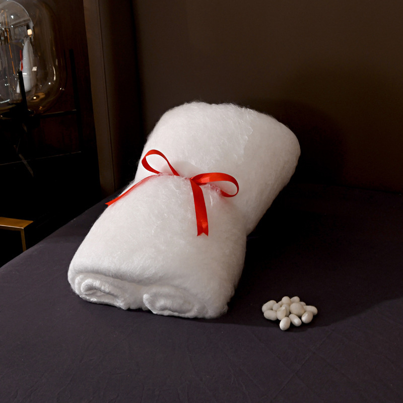 Премиум двуспальный шелковый наполнитель из шелка тутового 100% ручной работы, чистый шелковый наполнитель, двухслойный, с хлопковым наполнителем