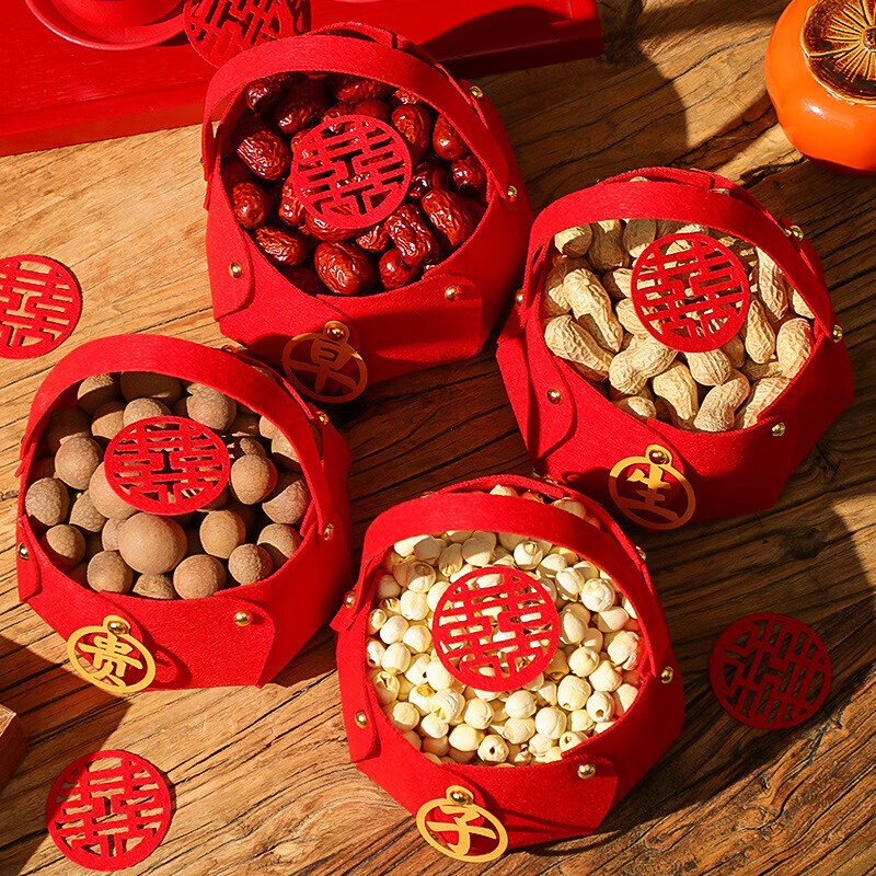 Wedding Bed Ornaments, Dried Fruit Combination, Wedding Room Decoration, Wedding Mold for Early Birth of a Child, Support Customization