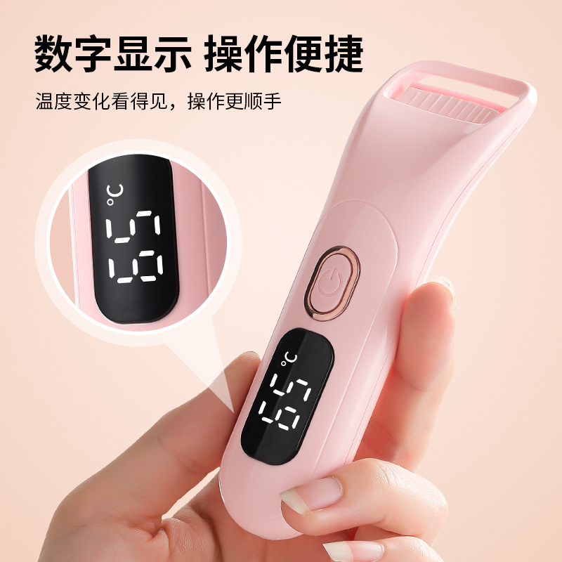 New Digital Display Heated Eyelash Curler Electric Temperature Controlled Eyelash Curler Electric Eyelash Curler Portable Eyelash Curler