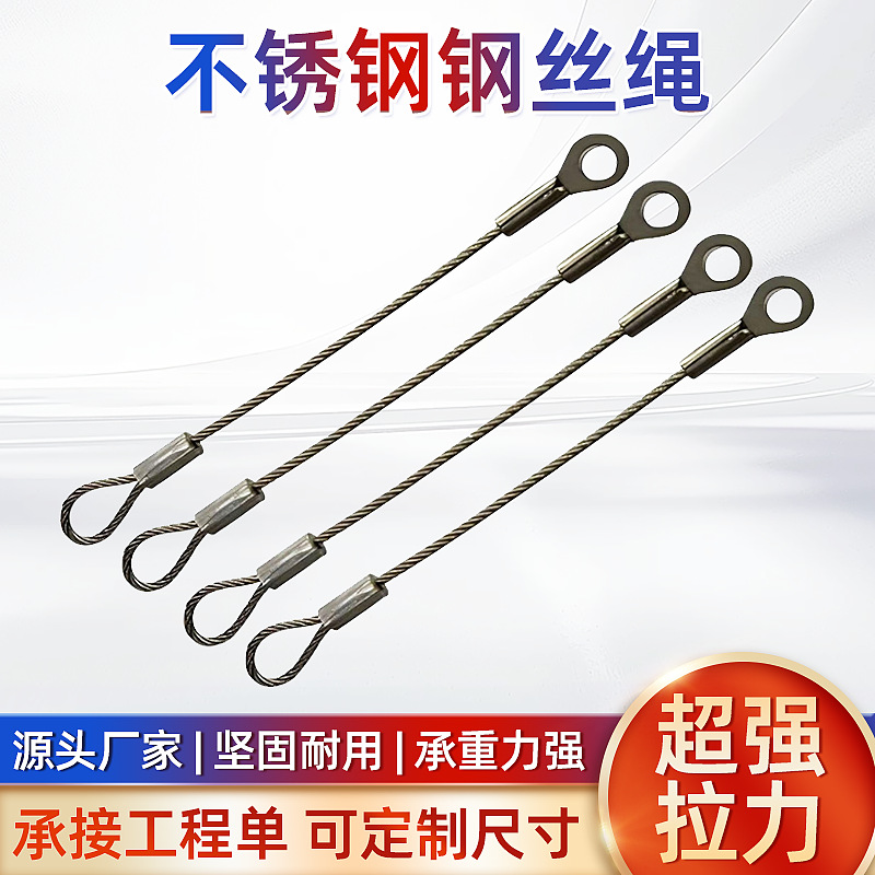 304 Stainless Steel Anti-Fall Wire Rope Lamps and Lighting Anti-Falling Chandelier Safety Insurance Rope Steel Wire Safety Rope