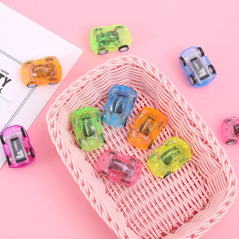 Toy Car Pull-Back Car Creative Mini Plastic Car Can Be a Delicate Transparent Model for Boys, Kidsren and Babies
