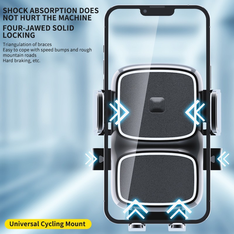 New bicycle mobile phone bracket electric bottle car motorcycle takeaway rider shockproof anti-shake riding navigation bracket