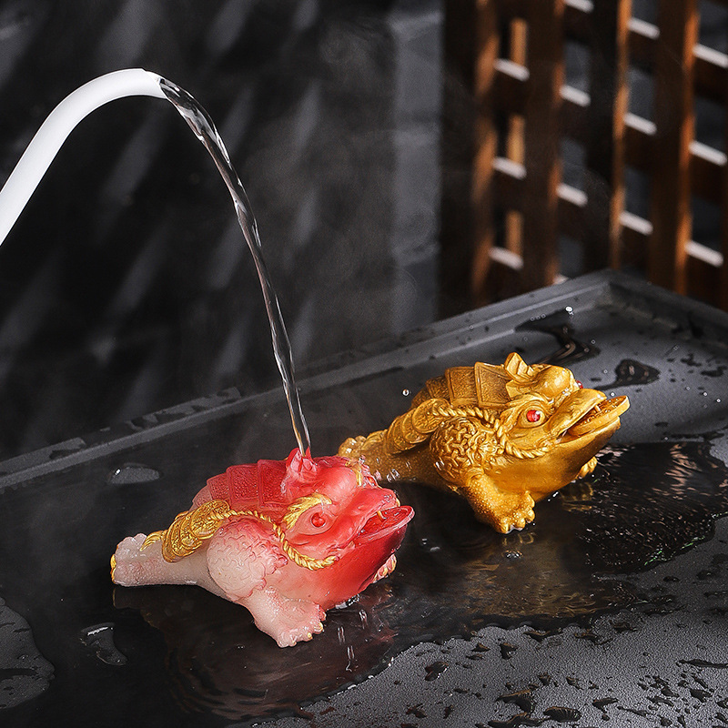 Tea Pet Small Ornaments Color Change Litchi Fruit Myrica rubra Golden Toad Tea Table Tea Play Creative Tea Table Ornaments Tea Set Ornaments