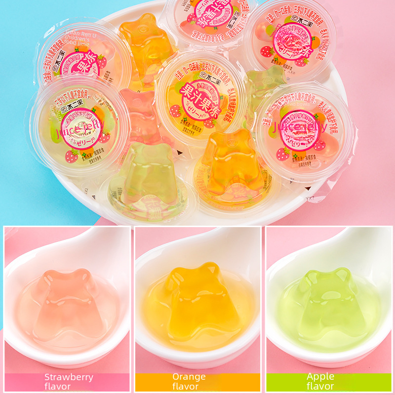 Fujiya Fruit Juice Jelly 90g Assorted Pack Orange Strawberry Apple Flavor Children's Day Snack Wholesale