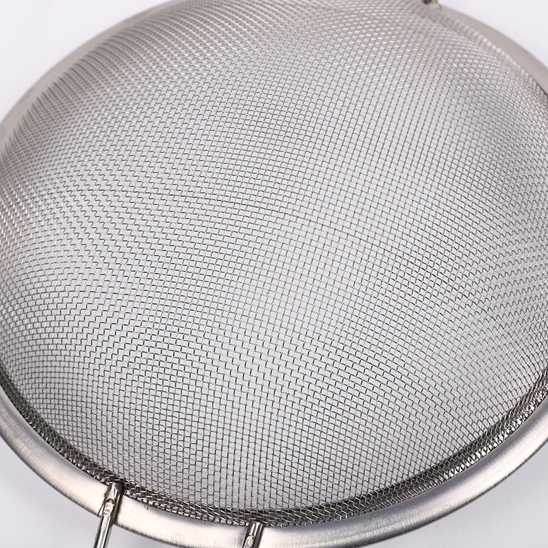 Cooking Deep-Fried Pointed-Ear Oil-Proof Spoon Stainless Steel Wide-Side Filter Mesh Leakage Household Large Colander