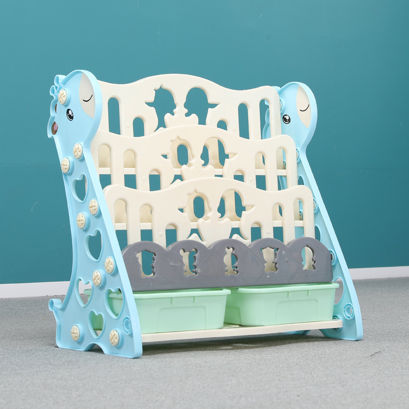 Children's toy storage shelf picture book shelf floor shelf simple bookshelf cartoon kindergarten baby four-layer