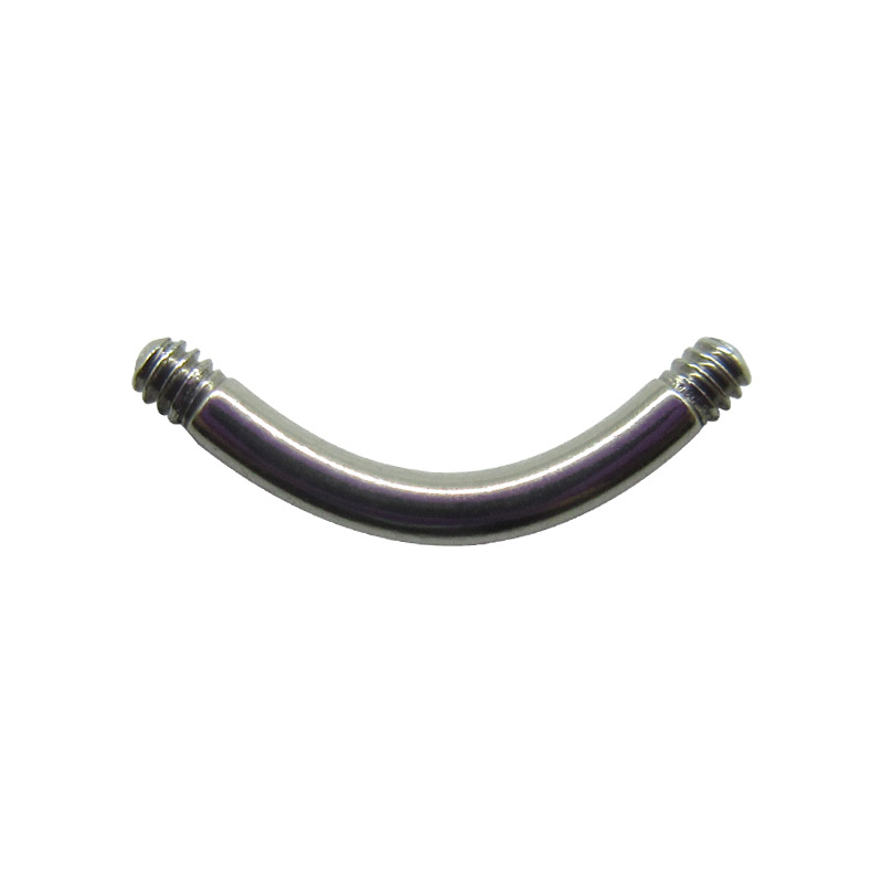 Кольцо для пупка из нержавеющей стали, изогнутый стержень, игла для прокола, ювелирные аксессуары оптом