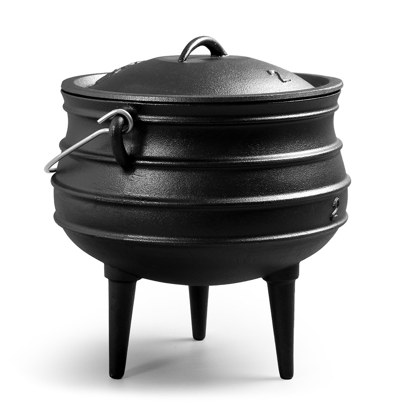 Cast Iron Ding Outdoor Camping Large-size Stew Pot with Legs Bonfire Party South African Pot Cooking Pot