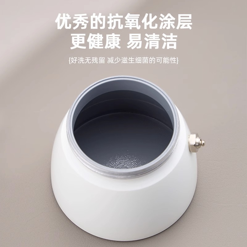 New double valve moka pot Italian extraction coffee pot outdoor coffee moka pot espresso coffee appliance foreign trade