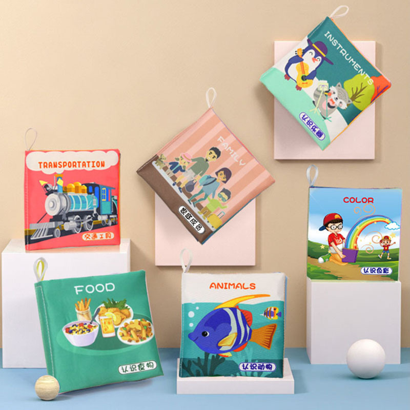 Китайские и английские книги из ткани, для раннего обучения, с BB палочкой