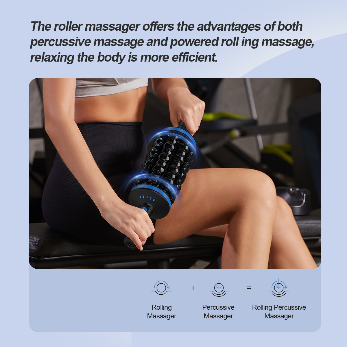 Cross-Border Muscle Relaxation Electric Roller Massager Roller Back Plantar Leg Fascia Gun