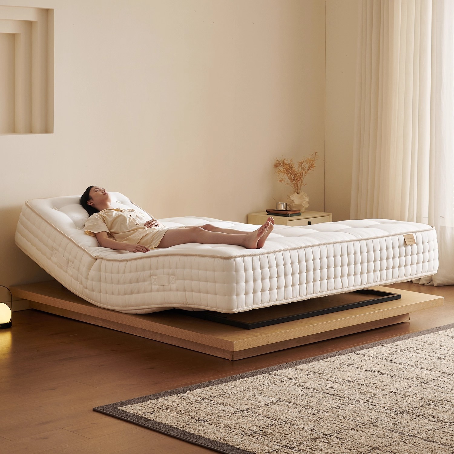 Handmade Fully Automatic Smart Mattress Electric Couple Does Not Disturb Each Other Half Split Massage Dream Alpaca Wool Mattress