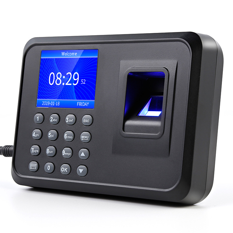 Youku F01 Fingerprint Attendance Machine Recording Finger Sign-In Machine for up and down to Work, Export Recording Employee Attendance Fingerprint Punch-In