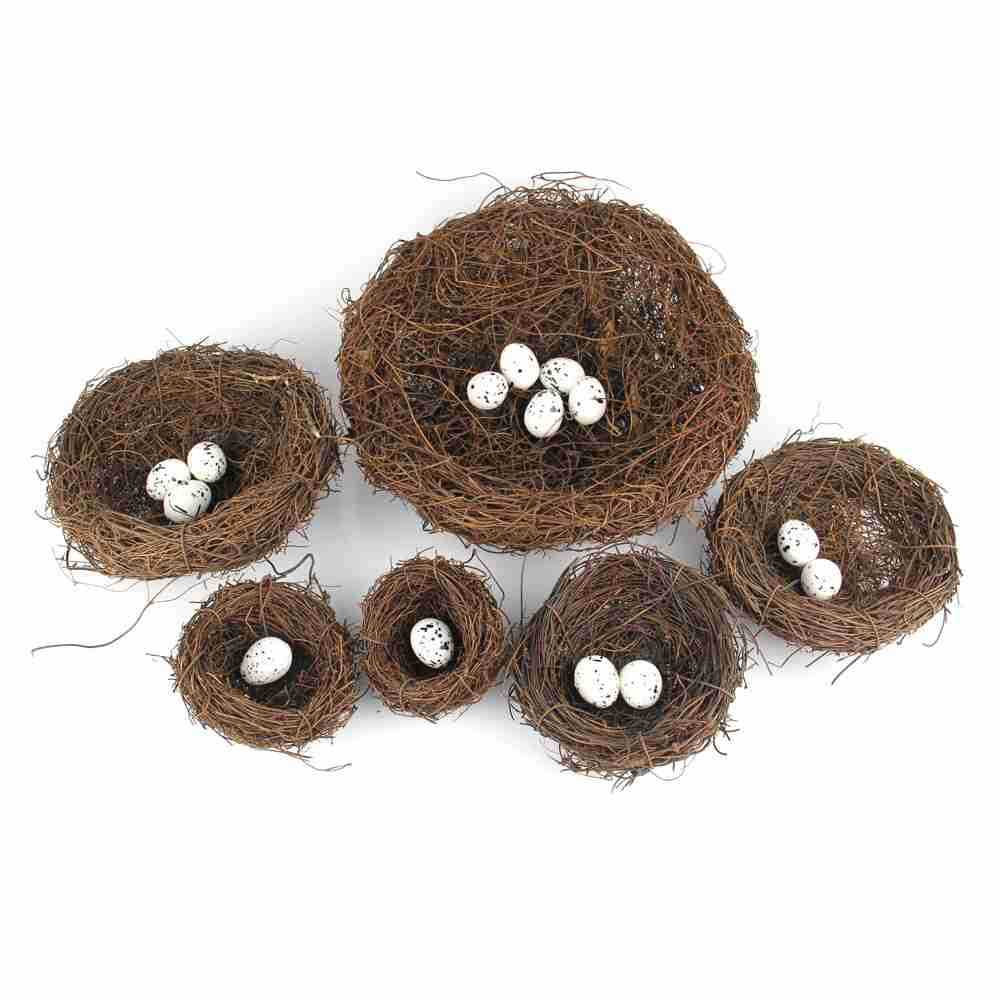 Simulation Rattan Bird's Nest Bird's Nest Simulation Decoration Easter Supplies Soft Props Quail Eggs Bird Eggs