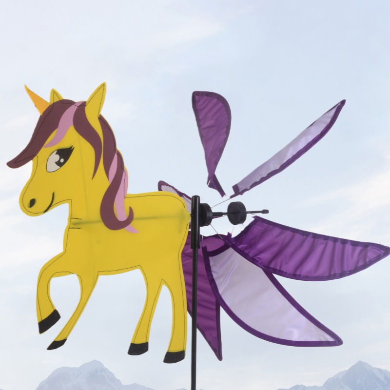 Street Stall Children's Toys Year of the Horse Unicorn Fabric Three-Dimensional Windmill Outdoor Decoration Colorful Wholesale Inventory Clearance Special