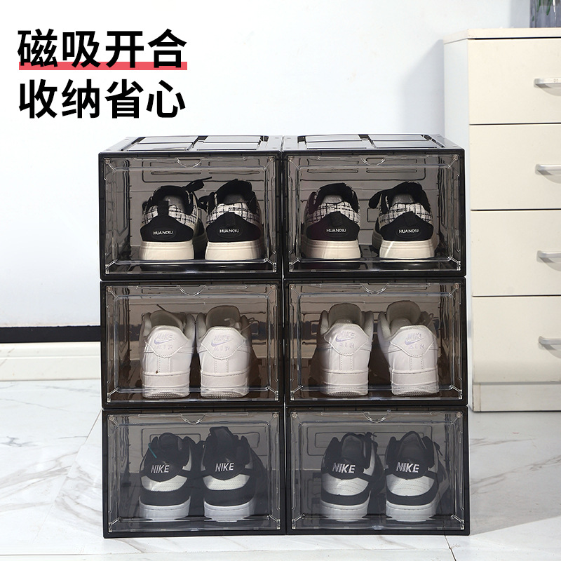 Transparent Shoe Box Basketball Shoe Cabinet Separate Storage Free Assembly Dust-proof and Moisture-proof Combination Acrylic Transparent Shoe Box