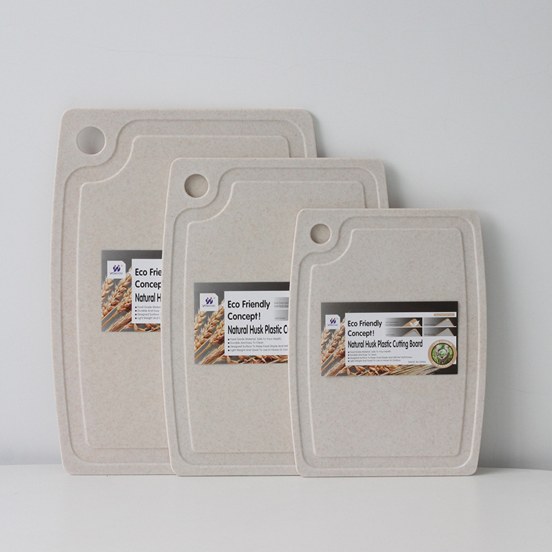 PP plastic cutting board set household classification cutting fruit cutting board wheat straw stick board knife board spot manufacturers Yiwu
