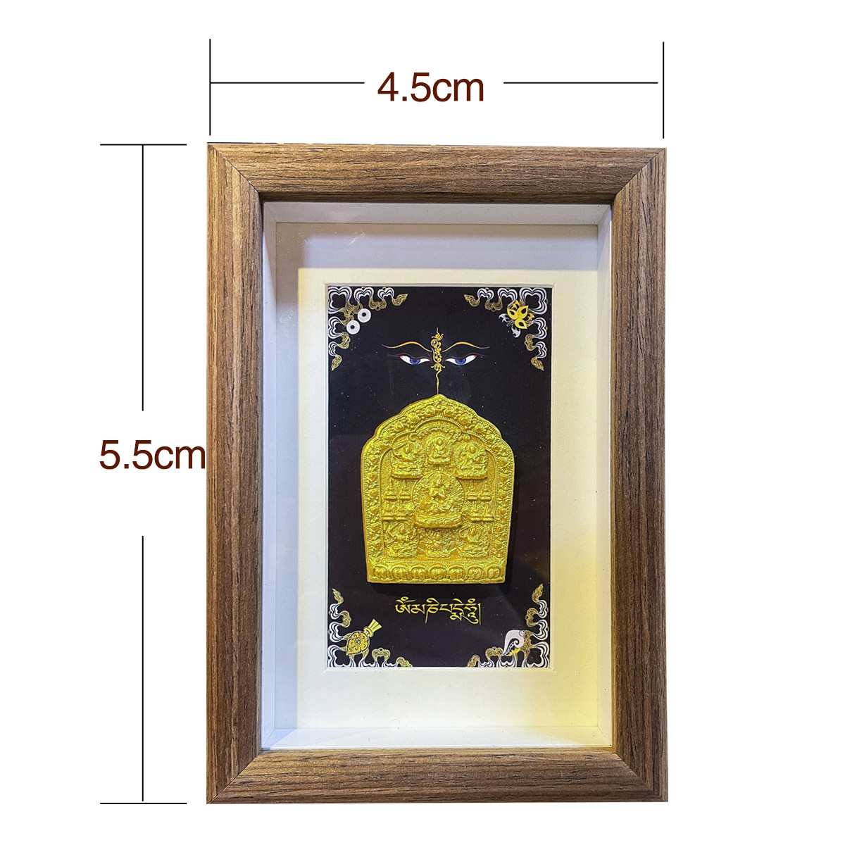 Hand-Painted Thangka Wipe Wooden Photo Frame Table Three-Dimensional David Lotus Master Set Buddha Amulet Decorative Ornaments