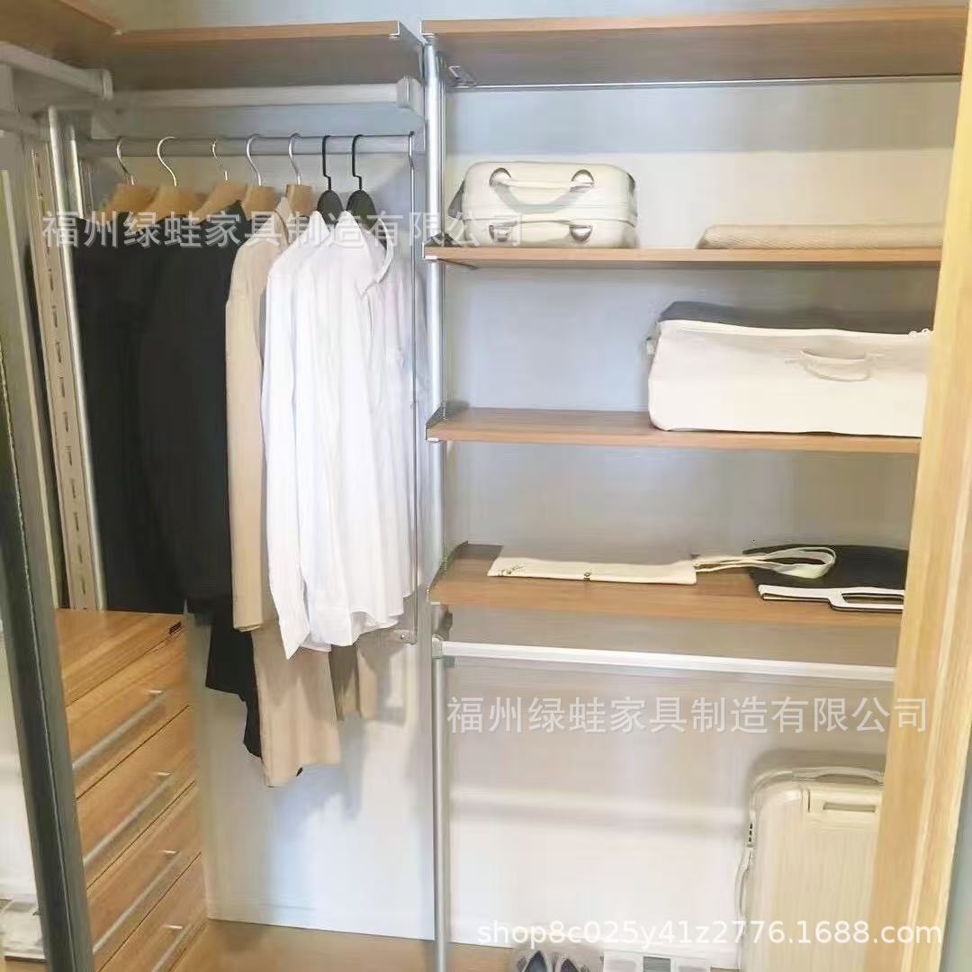 Japanese-Style Metal Wardrobe Column Wholesale Folding Door Storage Cabinet Rust-Proof Durable Simple Assembly Wardrobe Rack