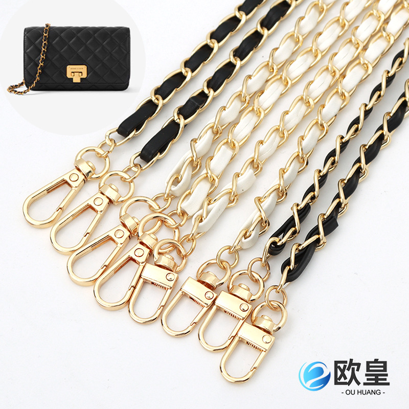 Bag Chain Accessories Chanel Style Wearing Leather Bag Chain Bag Belt Backpack Mobile Phone Case Shoulder Strap Crossbody Strap Metal Chain