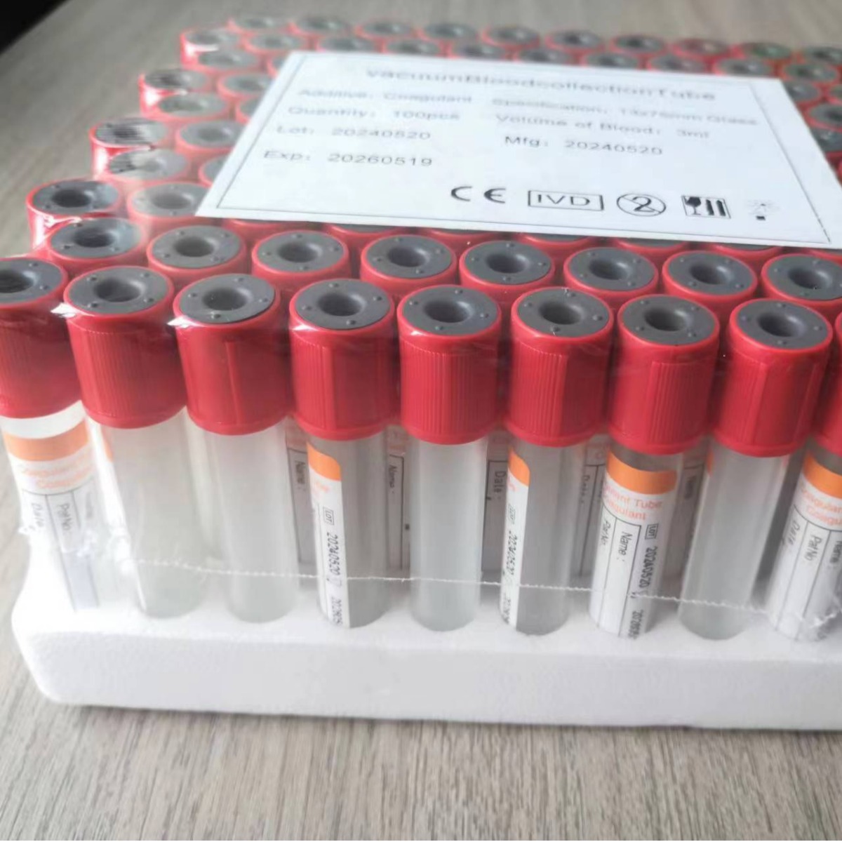 Disposable Negative Pressure Vacuum Blood Collection Glass Blood Regular Additive-free Collection Tube Production Manufacturer