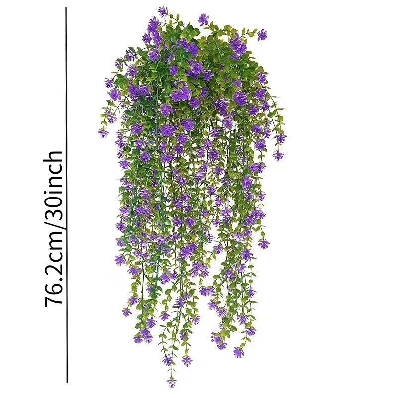 In-Stock 69 Mesh Eucalyptus Camellia Rattan Ivy Mixed Color Artificial Green Plant Money Leaf Wall Hanging Small Lotus