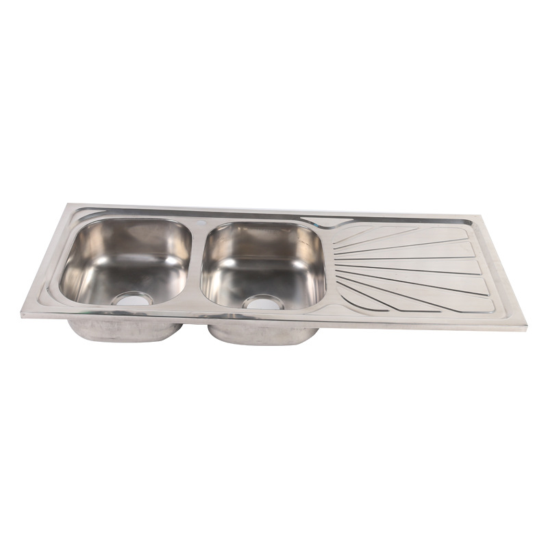 Factory wholesale stainless steel sink foreign trade kitchen polished dish basin stainless steel handmade sink
