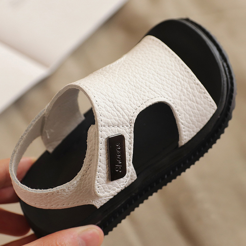 Children's sandals men's summer 1-5 years old soft bottom non-slip 2 children's sports leather beach sandals 3 baby toddler women