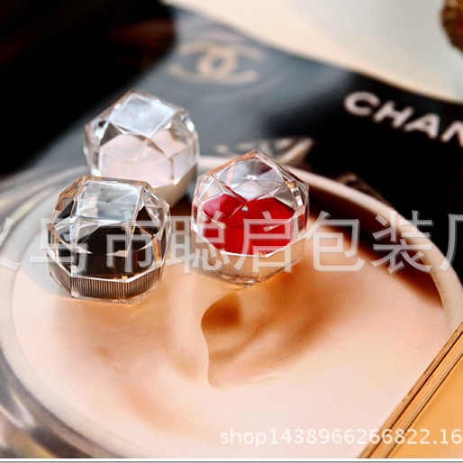New Acrylic Small Octagonal Transparent Crystal Ring Box Jewelry Earring Box Spot Wholesale Large Quantity in Stock