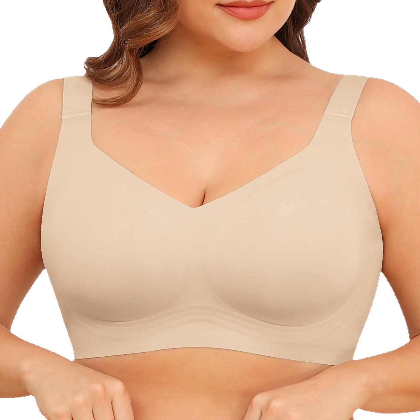 Xcutting Women's Wireless Bra Full Coverage Wireless Everyday Bra Comfortable Wireless Women's Bra