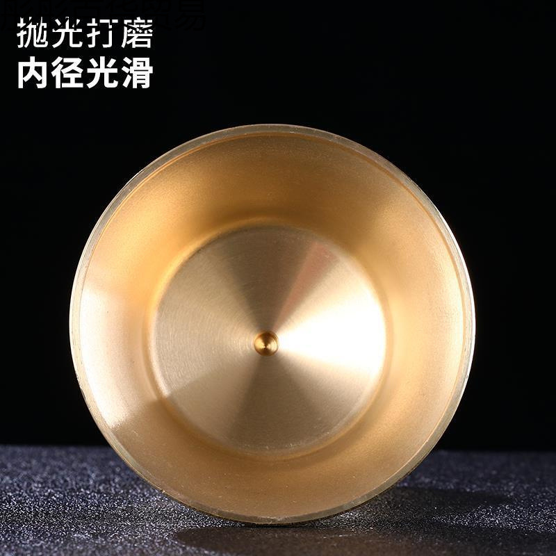 Butter Lamp Holder for Buddha Butter Pure Copper Household Offering Base Candle Everlasting Lamp Candle Holder