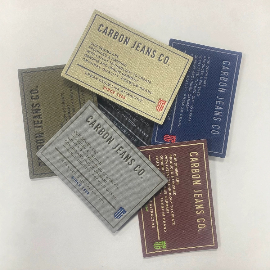 Custom PU Leather Clothing Accessories Soft Label Waist Brand High-frequency Logo Jeans Clothing Label Trendy Brand Leather Label