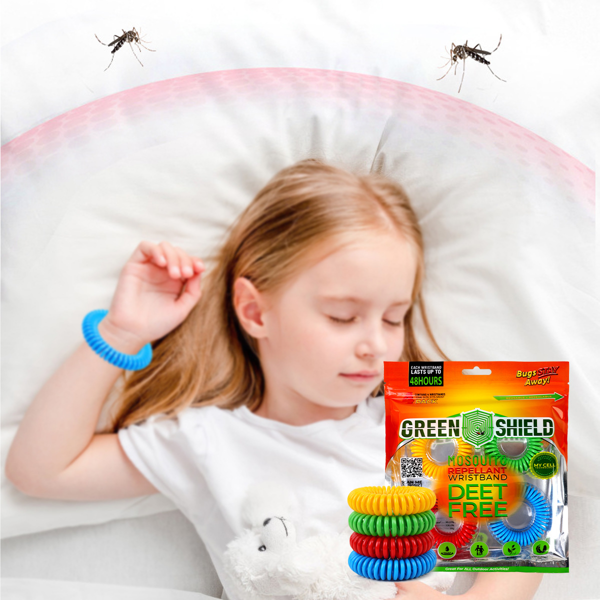 Four-In-One Eva Anti-Bite Bracelet, Anti-Bite Spring, Amazon Best-Selling Essential Oil Anti-Bite Phone Coil, Waterproof