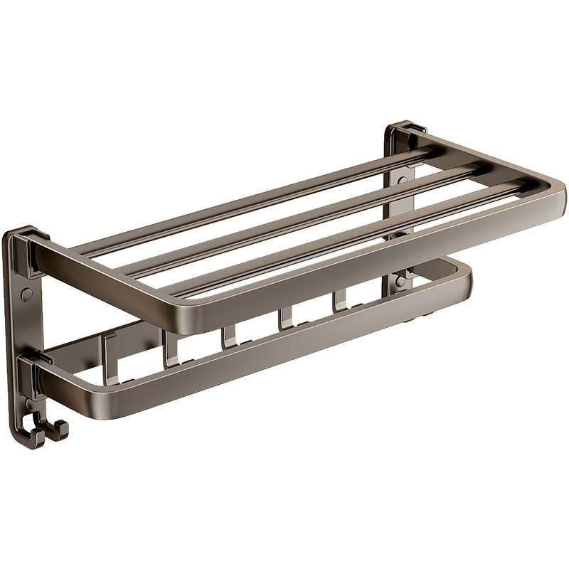 Towel Rack Bathroom No-Drill Towel Rack Integrated Hanging Rack Set Toilet Shower Room Bathroom Shelf Storage Rack