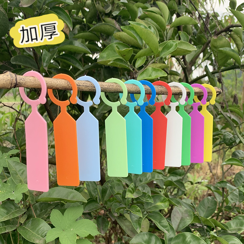 Утолщенная качественная пластиковая метка для растений, маркер для винограда, метка с кольцевым зажимом