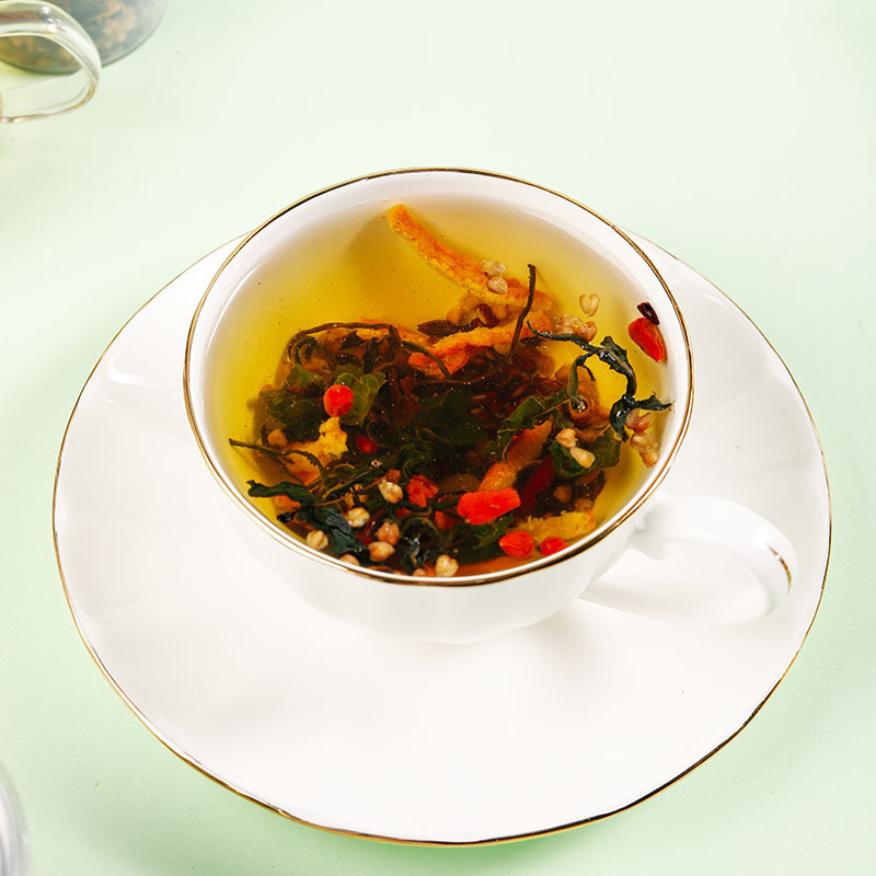 Small Pot of Scented Tea, Red Ginseng Goddess Tea, Ginseng, Chrysanthemum, Wolfberry, Duel Tea, Red Bean and Barley Tea, Independent Canned in Stock