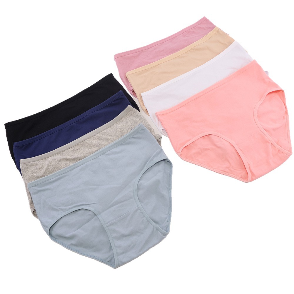 Cross-Border Amazon Women's Large Size Underwear Plus Fat Plus Size High Waist Mommy Pants 40 Count Pure Cotton Briefs for Women