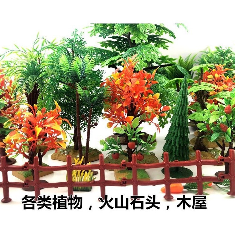 Симуляция растения поддельное дерево поддельный цветок трава вулкан каменная ограда песчаная столичная сцена украшения модели оптом