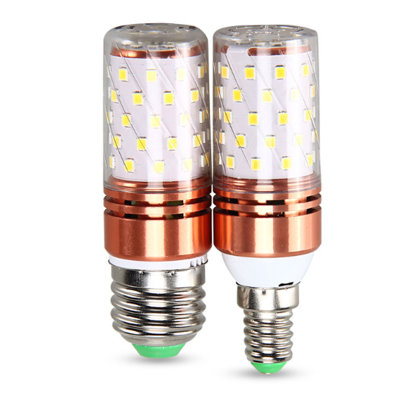 Bald Strong Light Bulb Led12W16We14E27 High-Brightness Screw Led Corn Lamp Chandelier Household Led Corn Lamp