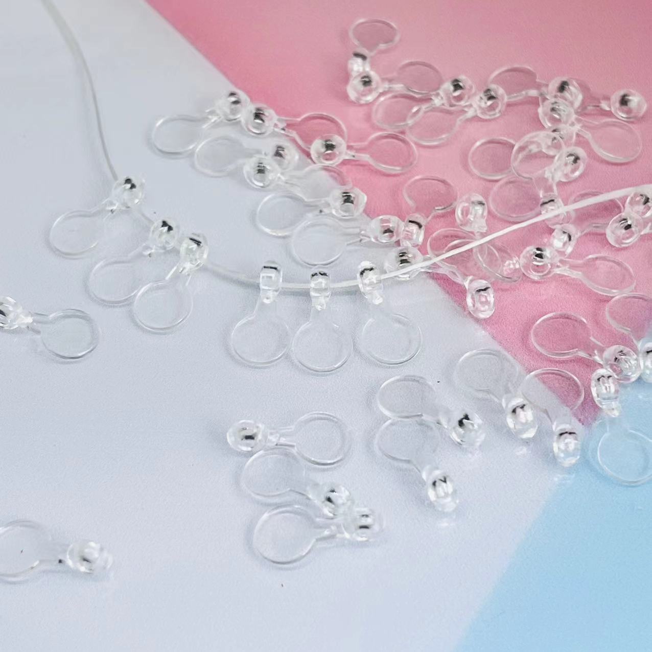 Factory direct jewelry accessories diy children's headdress rubber band perforated necklace hanging tag beaded tag