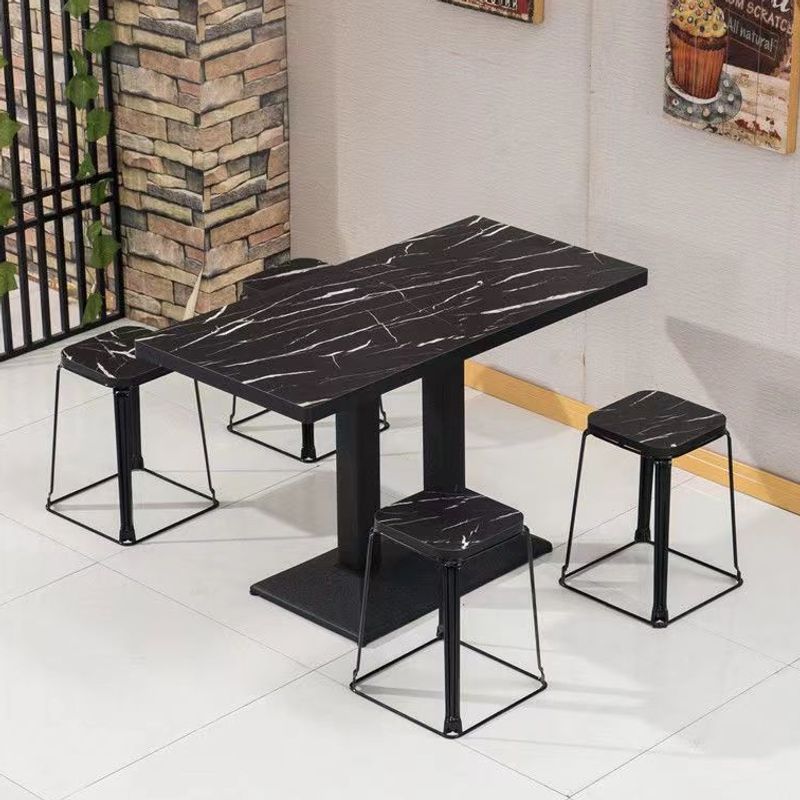 Simple Small Square Stool Milk Tea Dessert Shop Shaxian Snack Shop Spicy Hot Pot Catering Breakfast Noodle Shop Fast Food Dining Table and Chair Set