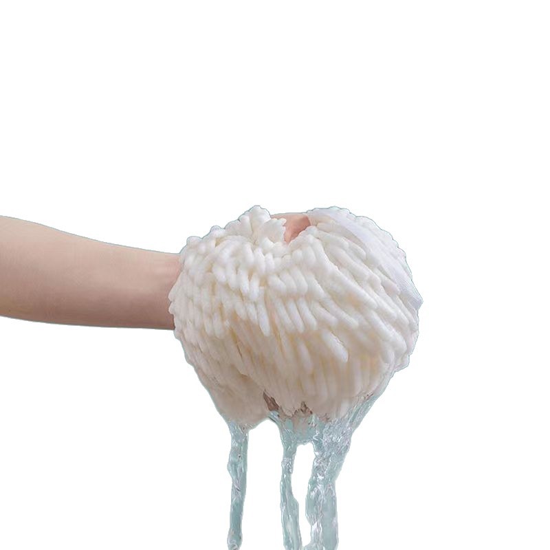 Chenille Hand Towel Ball Hanging Quick-Drying Thickened Kitchen Bathroom Absorbent Lint-Free Wall-Mounted Large Hand Towel
