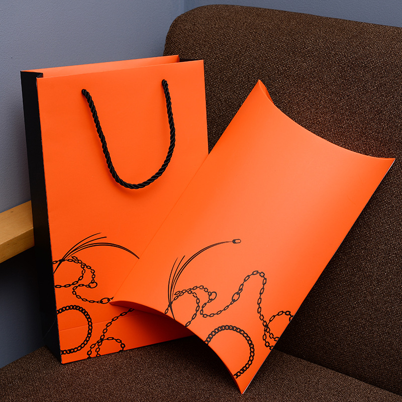 Подарочная коробка оранжевого шарфа, упаковка для шарфа, упаковка для шали, упаковка для нижнего белья, подарочная сумка, оптовая продажа с логотипом