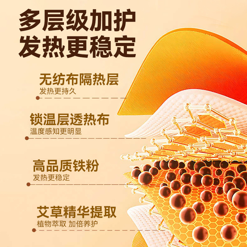 Knee Warming Patch Herbal Steam Hot Compress Knee Heating Patch Manufacturer Direct Sales Wholesale Large Size Warm Patch Mugwort Hot Compress