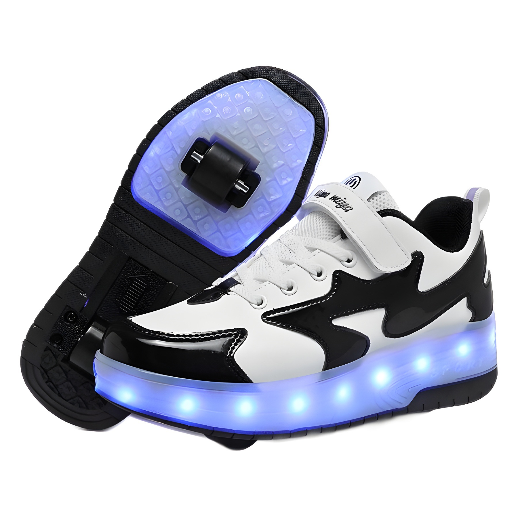 Cross-border heywalk shoes new two-wheeled mi ya miya detachable hidden charging children's illuminated roller skates