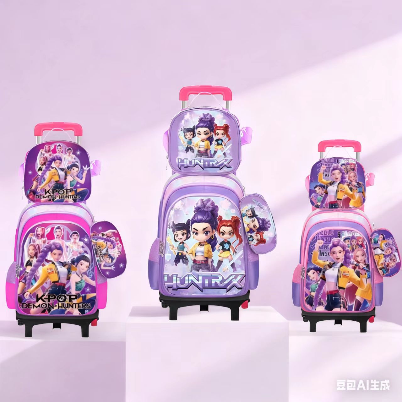 Трехкомпонентный набор рюкзаков для учеников начальной школы, группа ведьм Хантера, жесткий корпус, большой объем, рюкзаки на колесах для мужчин и женщин